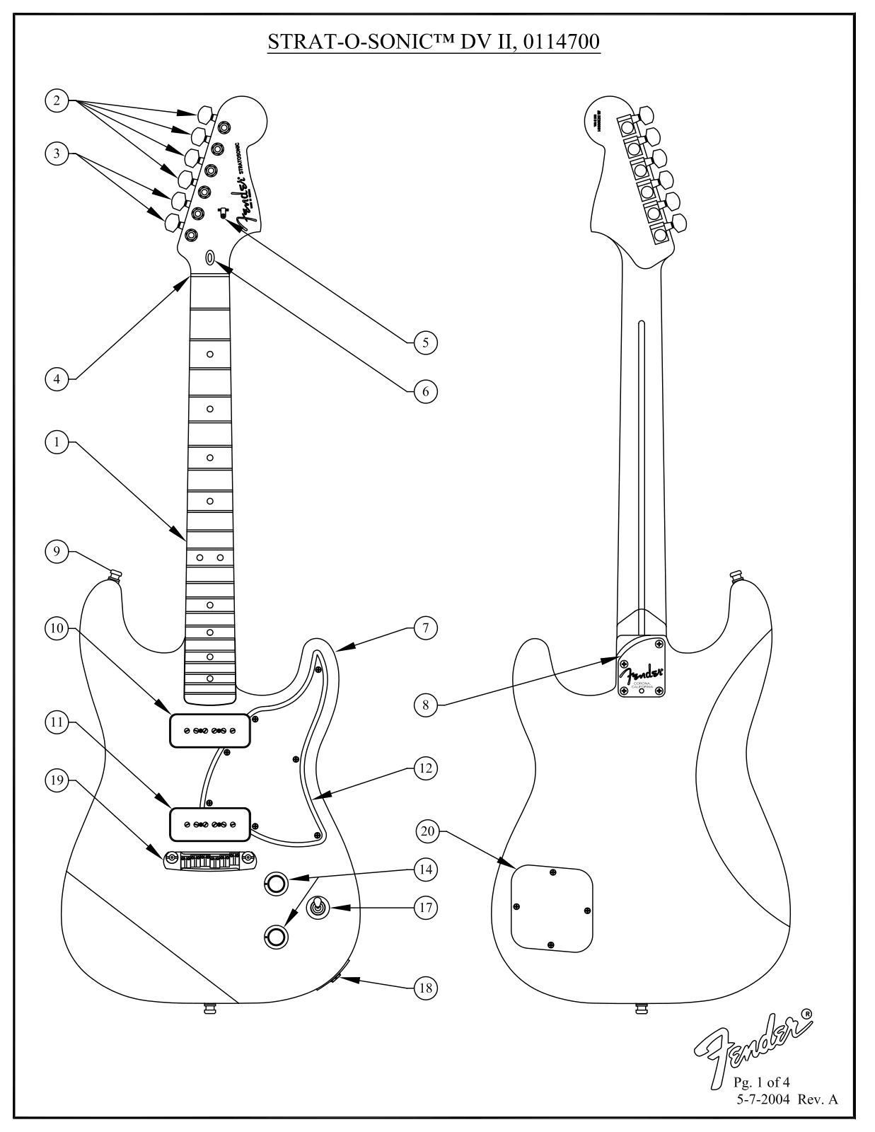 Fender Strat-O-Sonic-DVII Service Manual