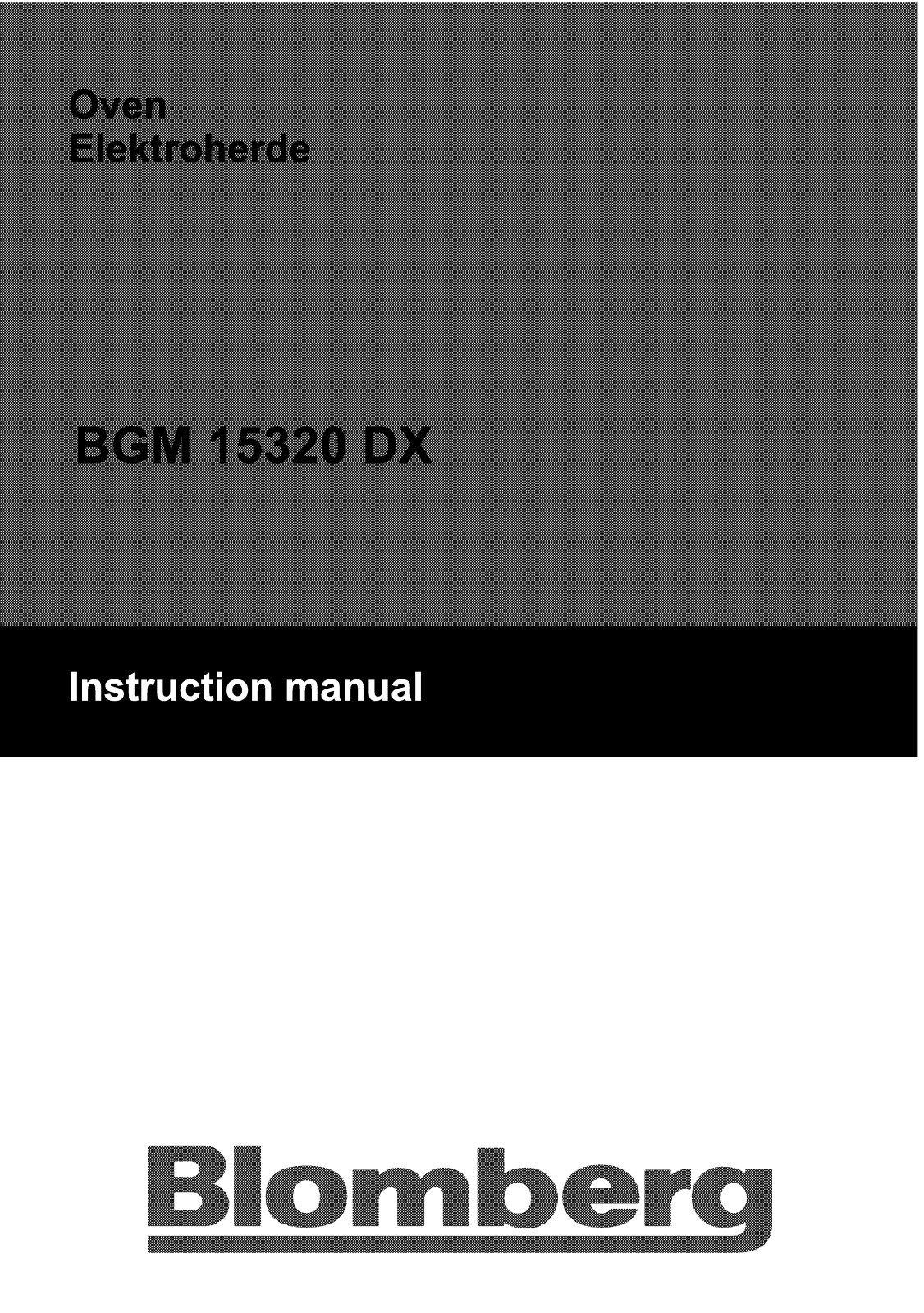 Blomberg BGM 15320 DX User Manual