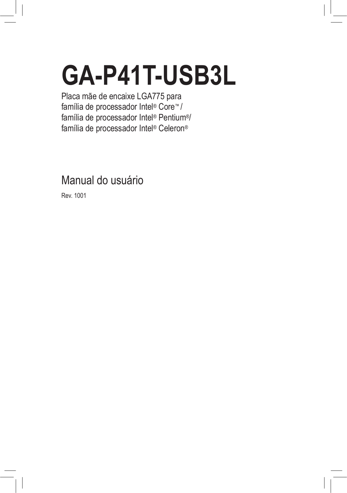 Gigabyte GA-P41T-USB3L User Manual