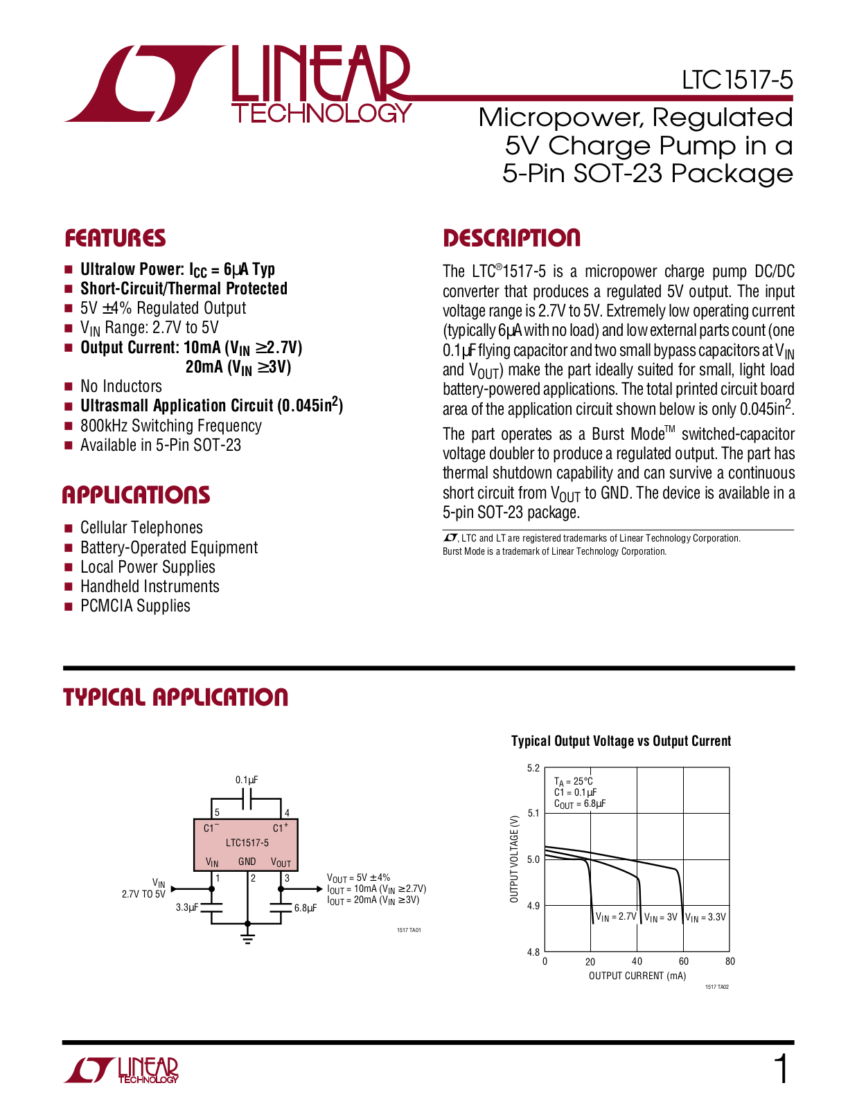 Linear Technology LTC1517-5 Datasheet