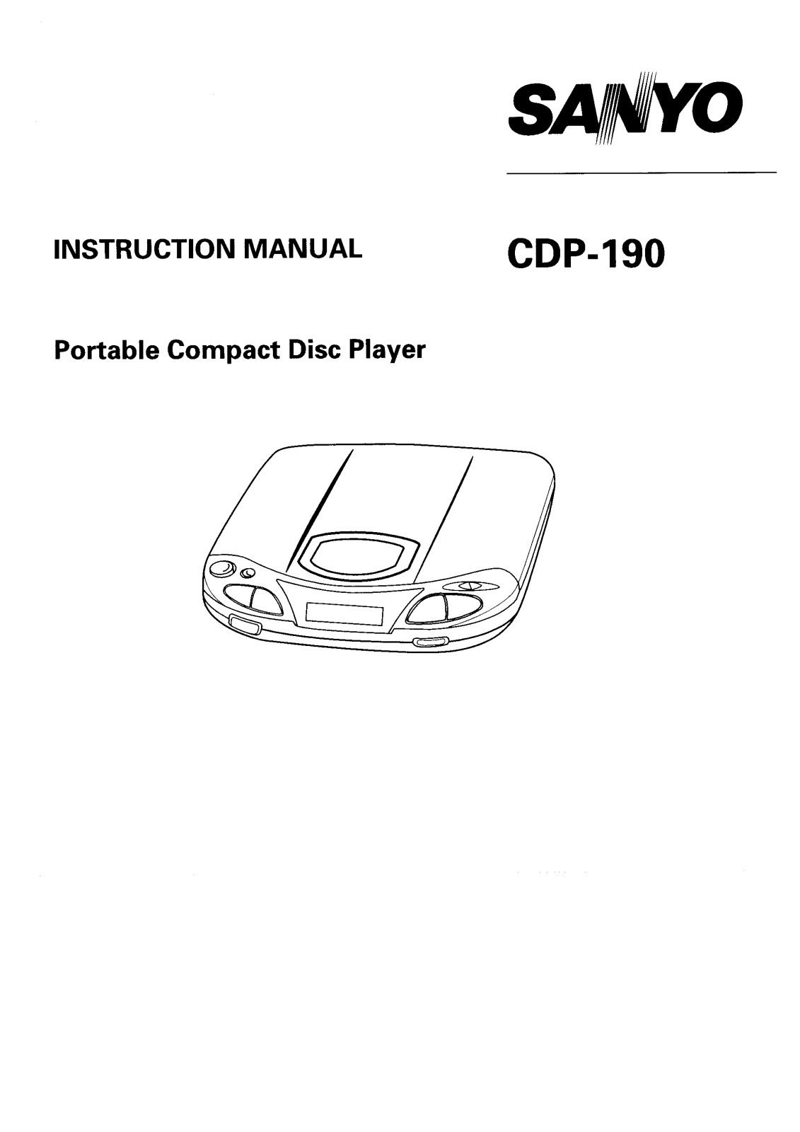 Sanyo CDP-190 Instruction Manual