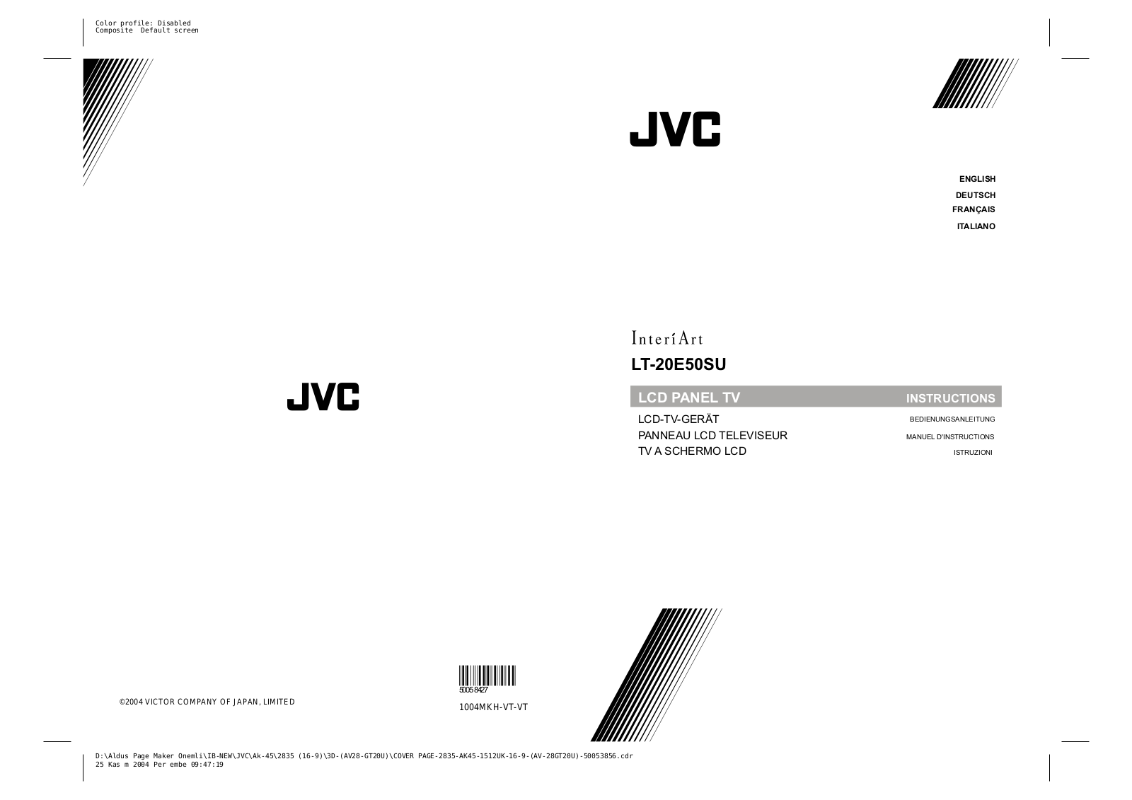 JVC LT-20E50SU User Manual