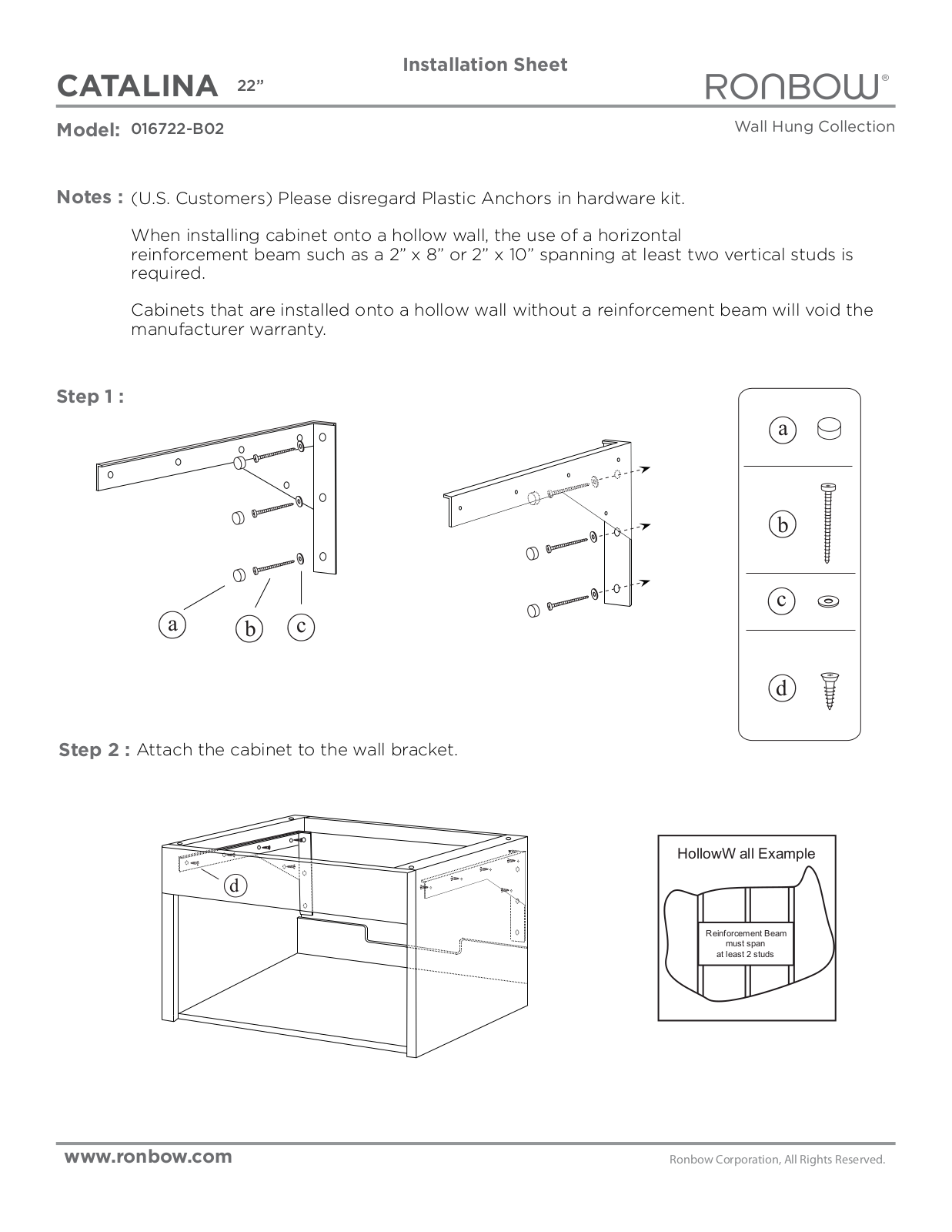 Ronbow Catalina User Manual