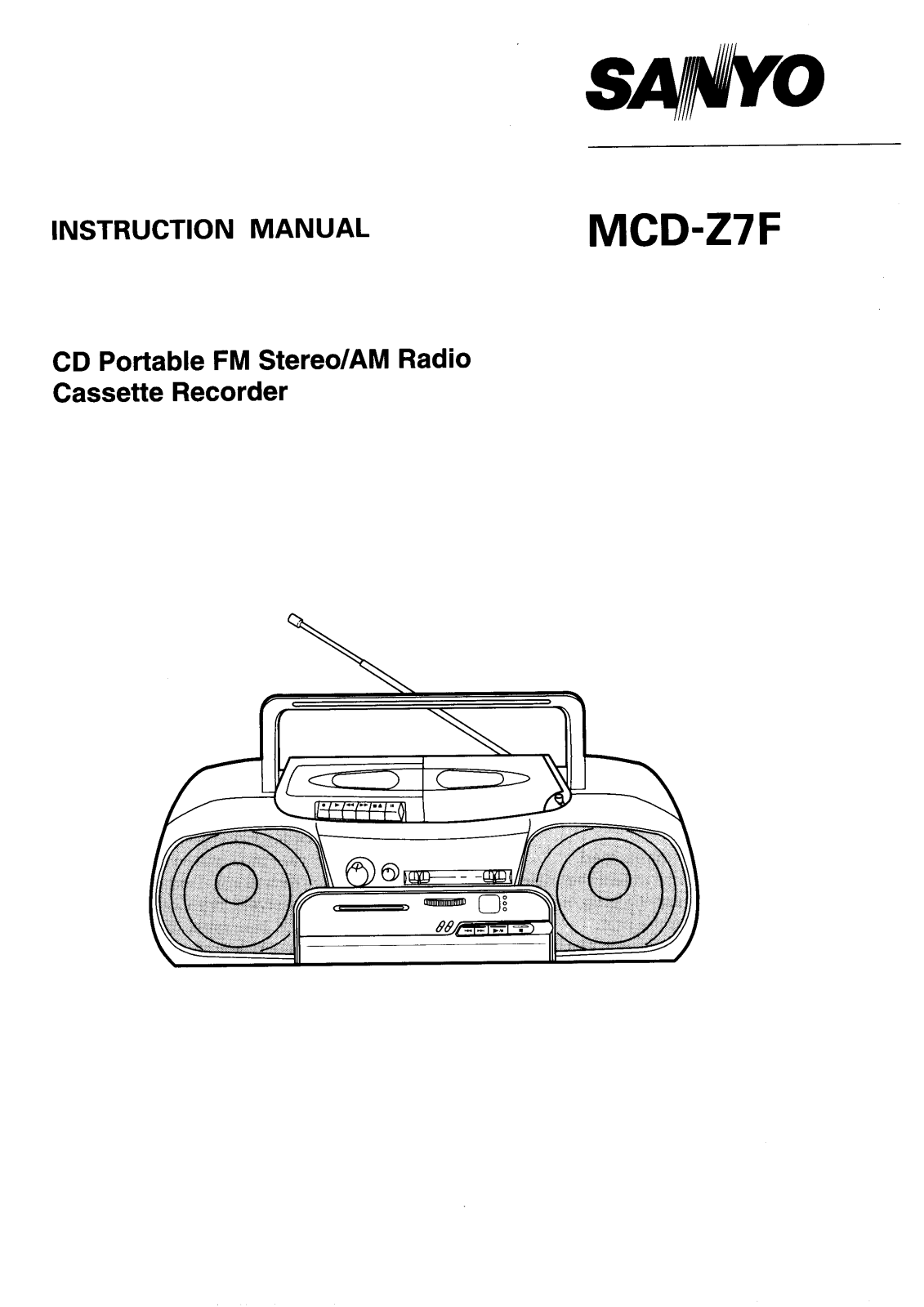 Sanyo MCD-Z7F Instruction Manual