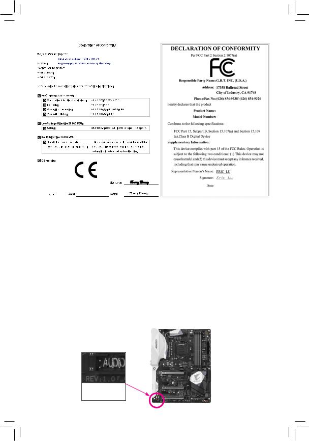 Gigabyte B360M DS3H Service Manual