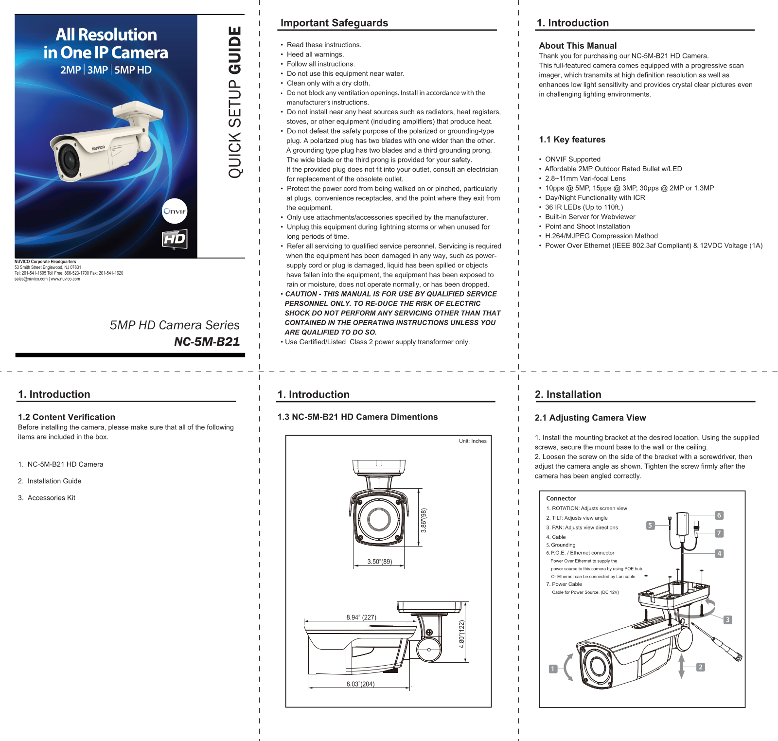 Nuvico NC-5M-B21 User Manual