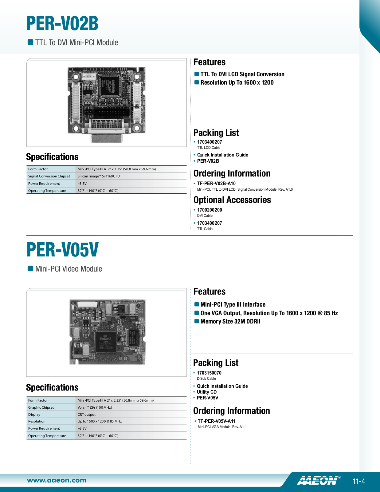 Impulse PER-V05V User Manual