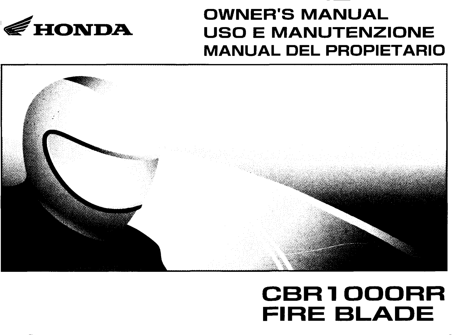 Honda CBR1000RR 2006 Owner's Manual