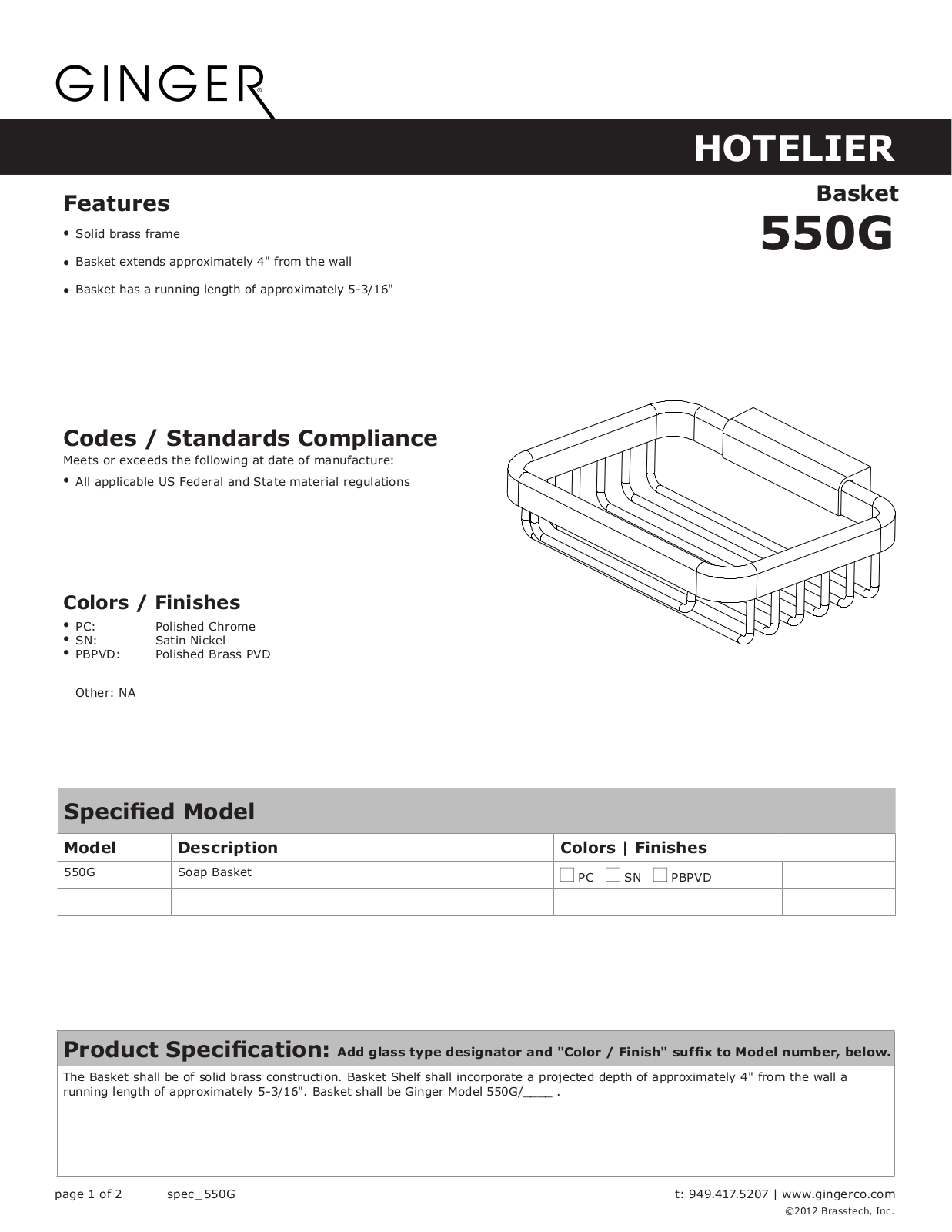 Ginger BST1114 Specifications - ManualMachine.com