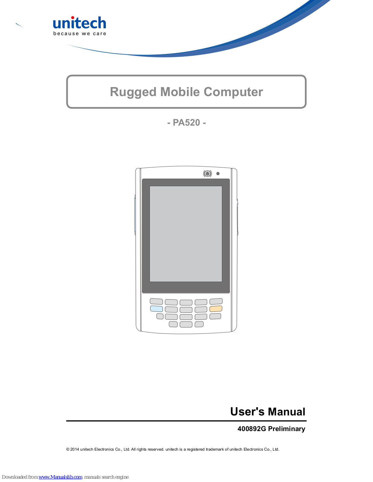 Unitech 400892G Preliminary User Manual