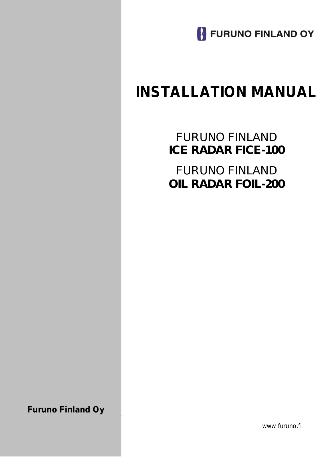 Furuno FICE100, FOIL200 Installation Guide - ManualMachine.com
