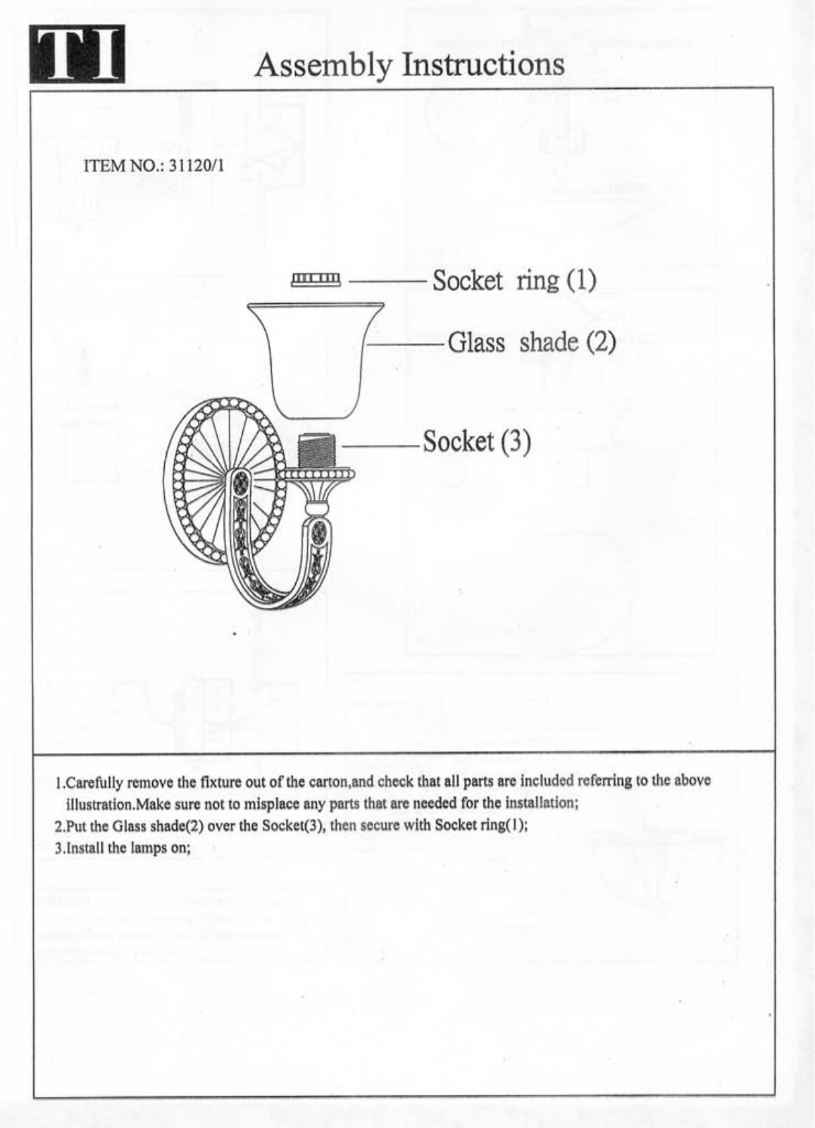 Triarch 31120-1 User Manual