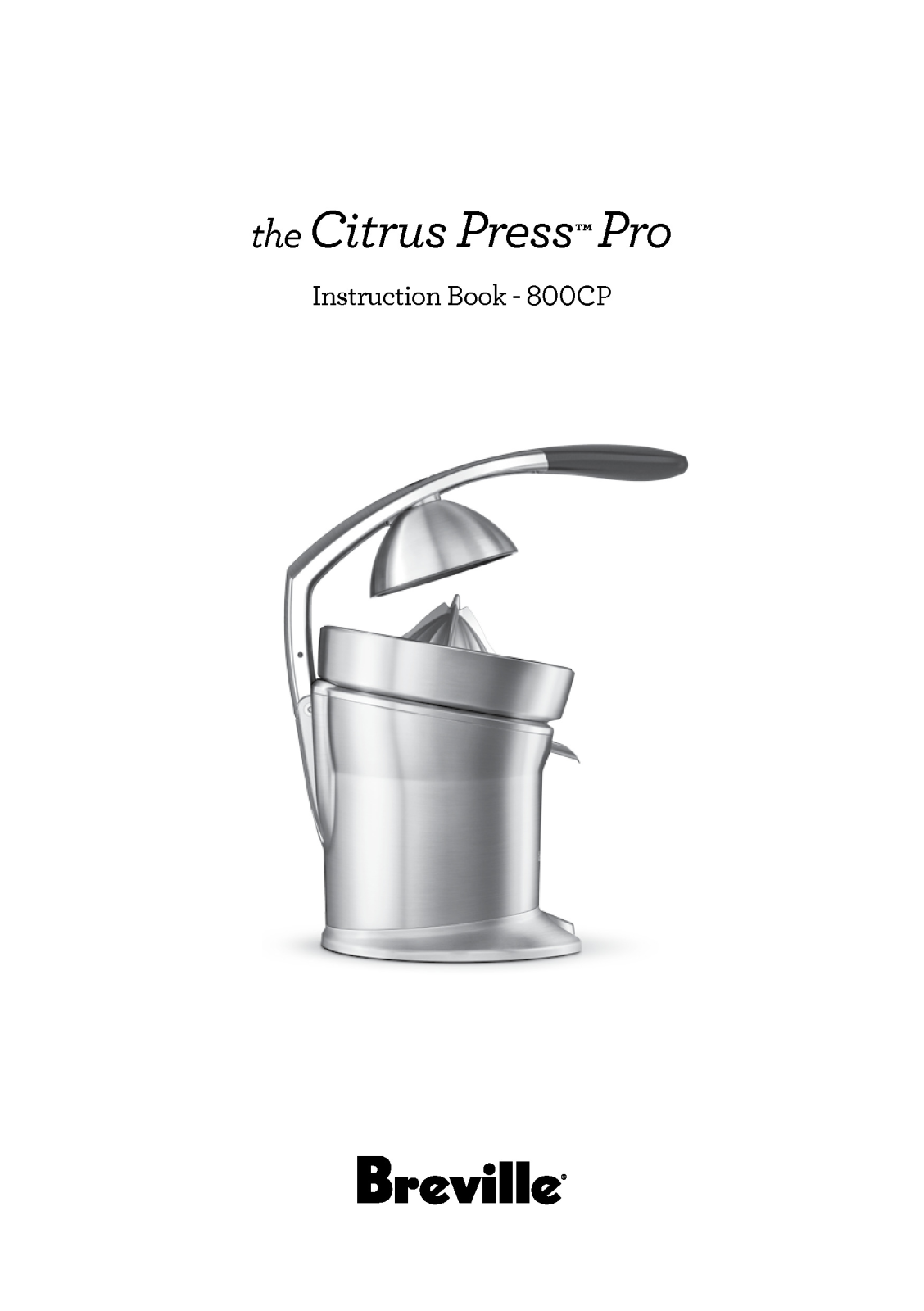 Breville 800CPBSS User Manual