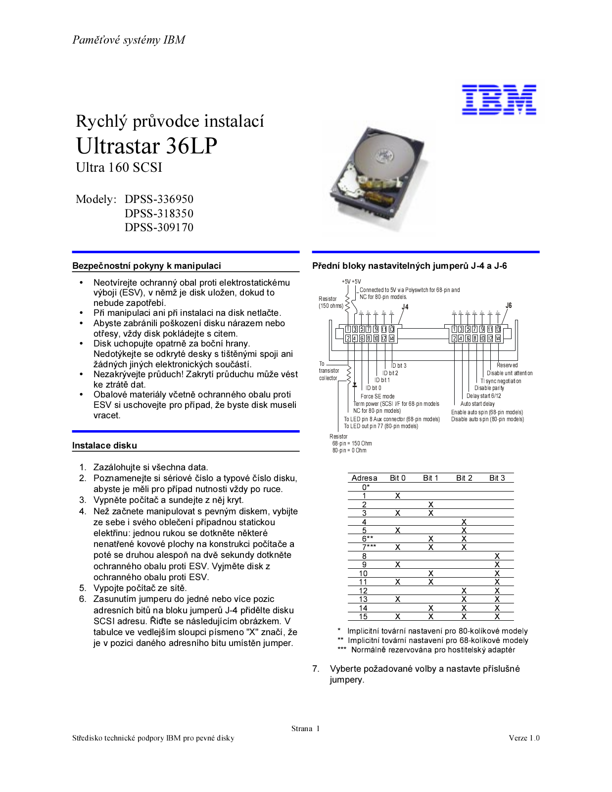 Hitachi ULTRASTAR 36LP DATASHEET