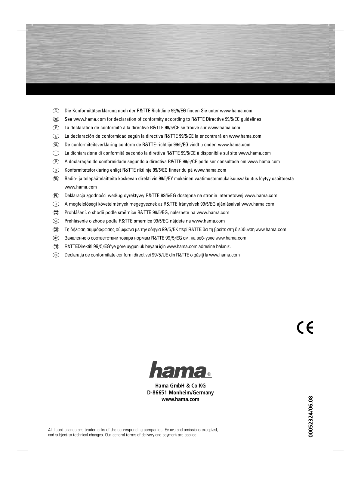 Hama 00052324 User manual