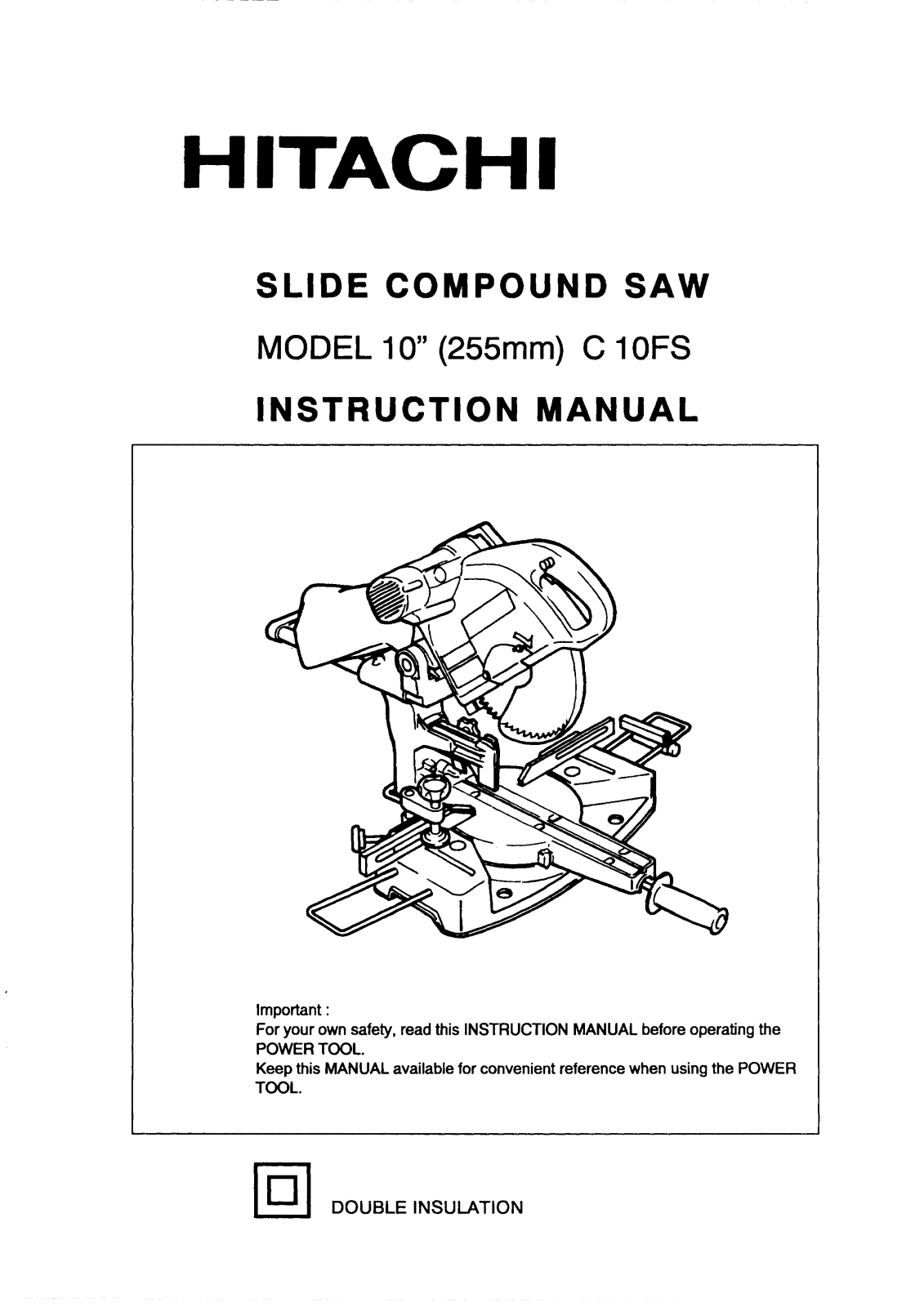 Hitachi C 10FS User Manual