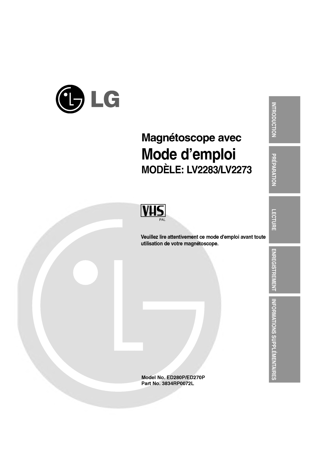 LG LV2283 User Manual