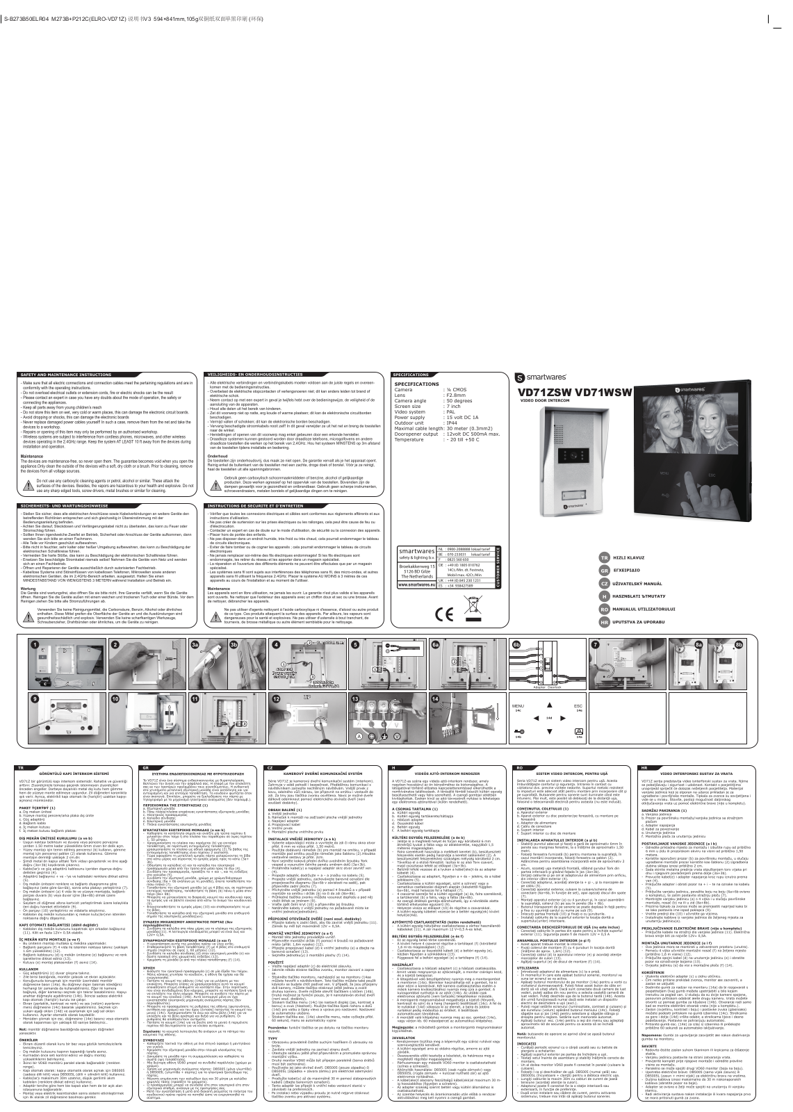 Smartwares VD71W SW, VD71Z SW User guide