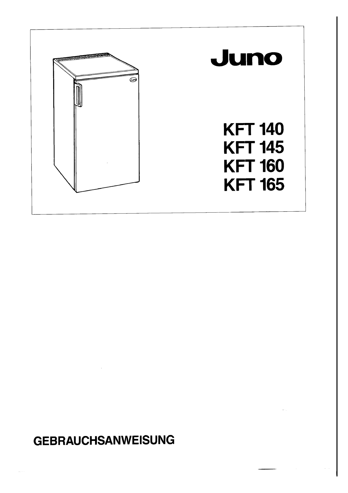 Juno KFT 140, KFT 160, KFT 165, KFT 145 User Manual