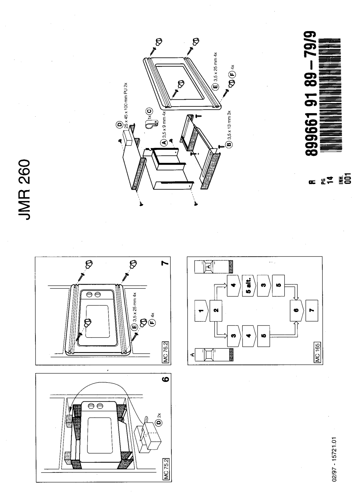 Juno JMR260S, JMR260E, JMR260W, JMR260B User Manual