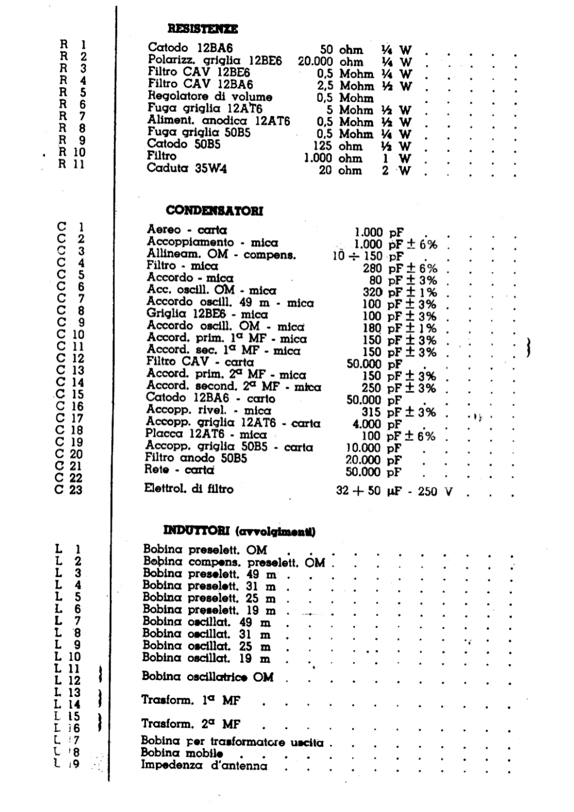 Radiomarelli 120 components