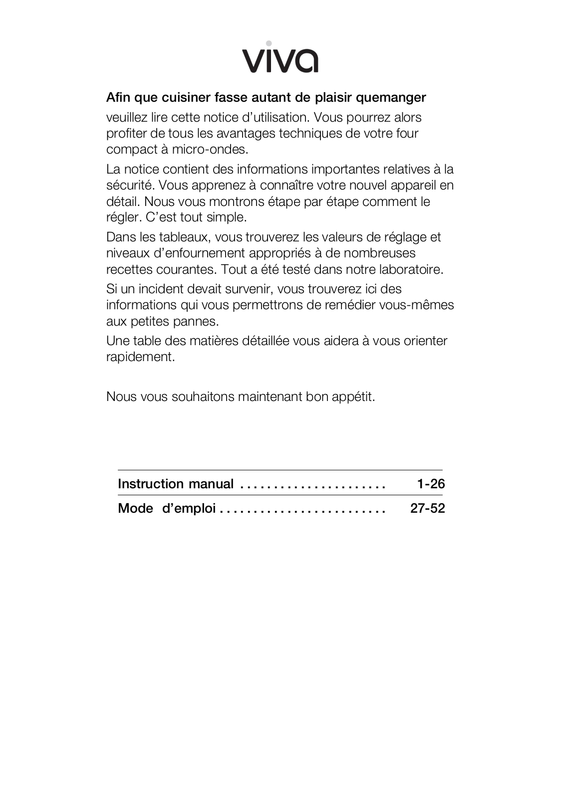 viva VVM16H1250 Instruction Manual