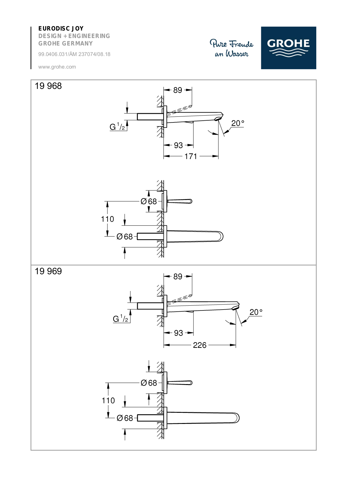 Grohe 19968000 operation manual