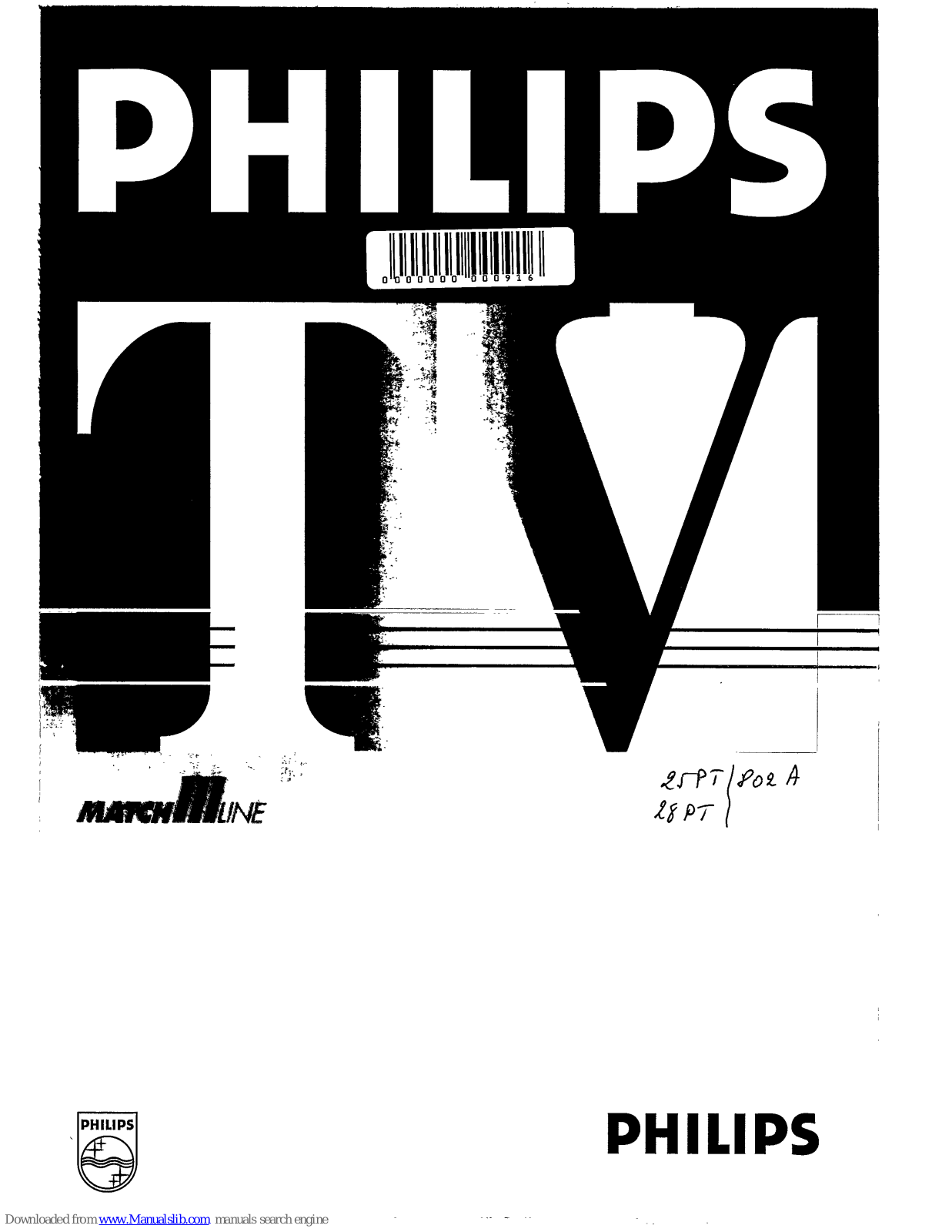 Philips 25PT802A, 28PT802A User Manual - ManualMachine.com