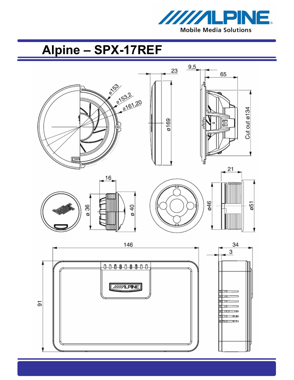 Alpine SPX-17REF User Manual