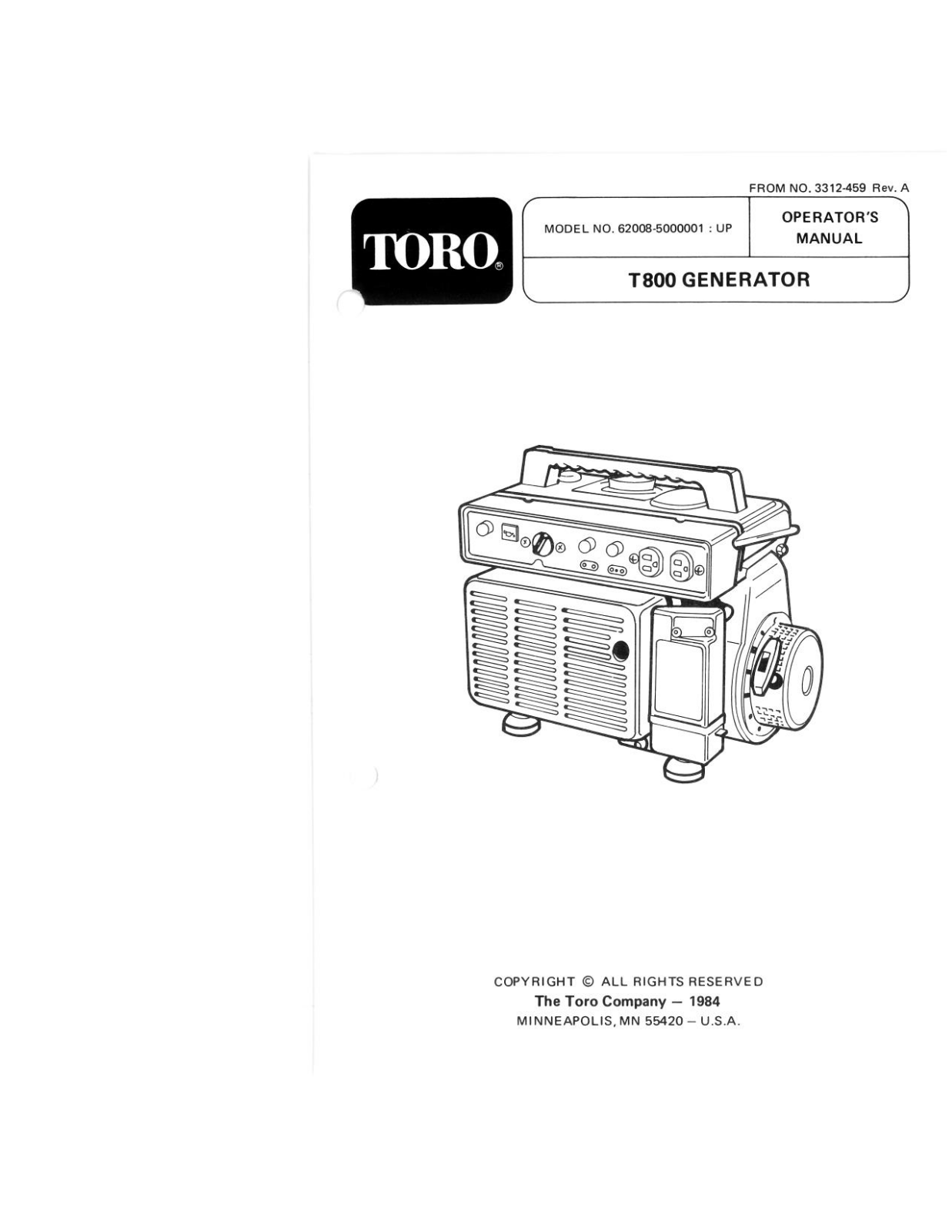 Toro 62008 Operator's Manual