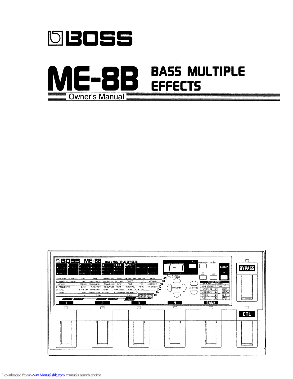 Boss ME-8B Owner's Manual