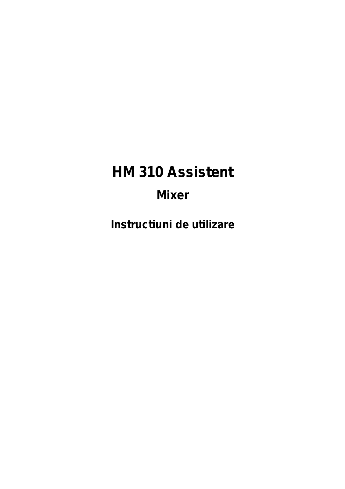 AEG HM310 User Manual