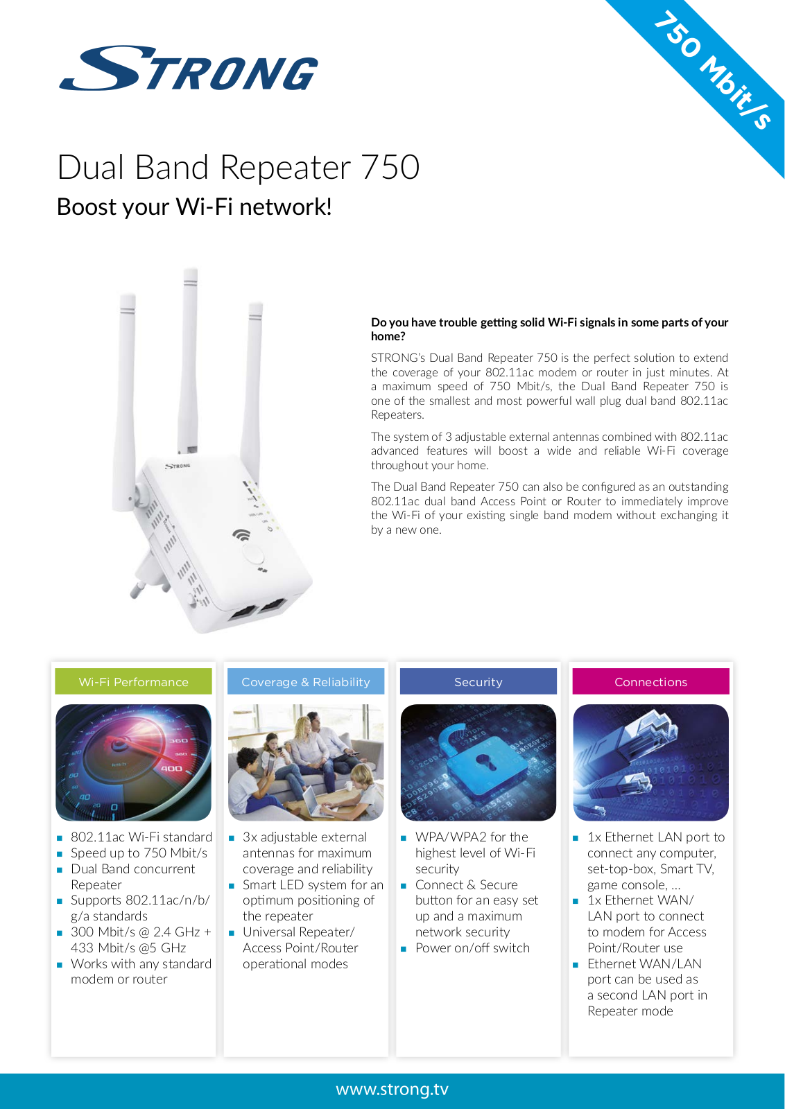 Strong Dual Band repeater 750 User Manual