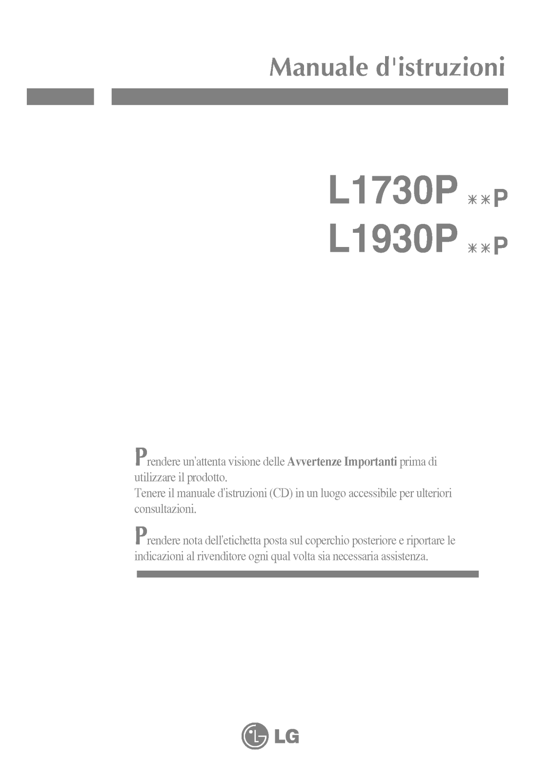 LG L1730PSUP User Manual