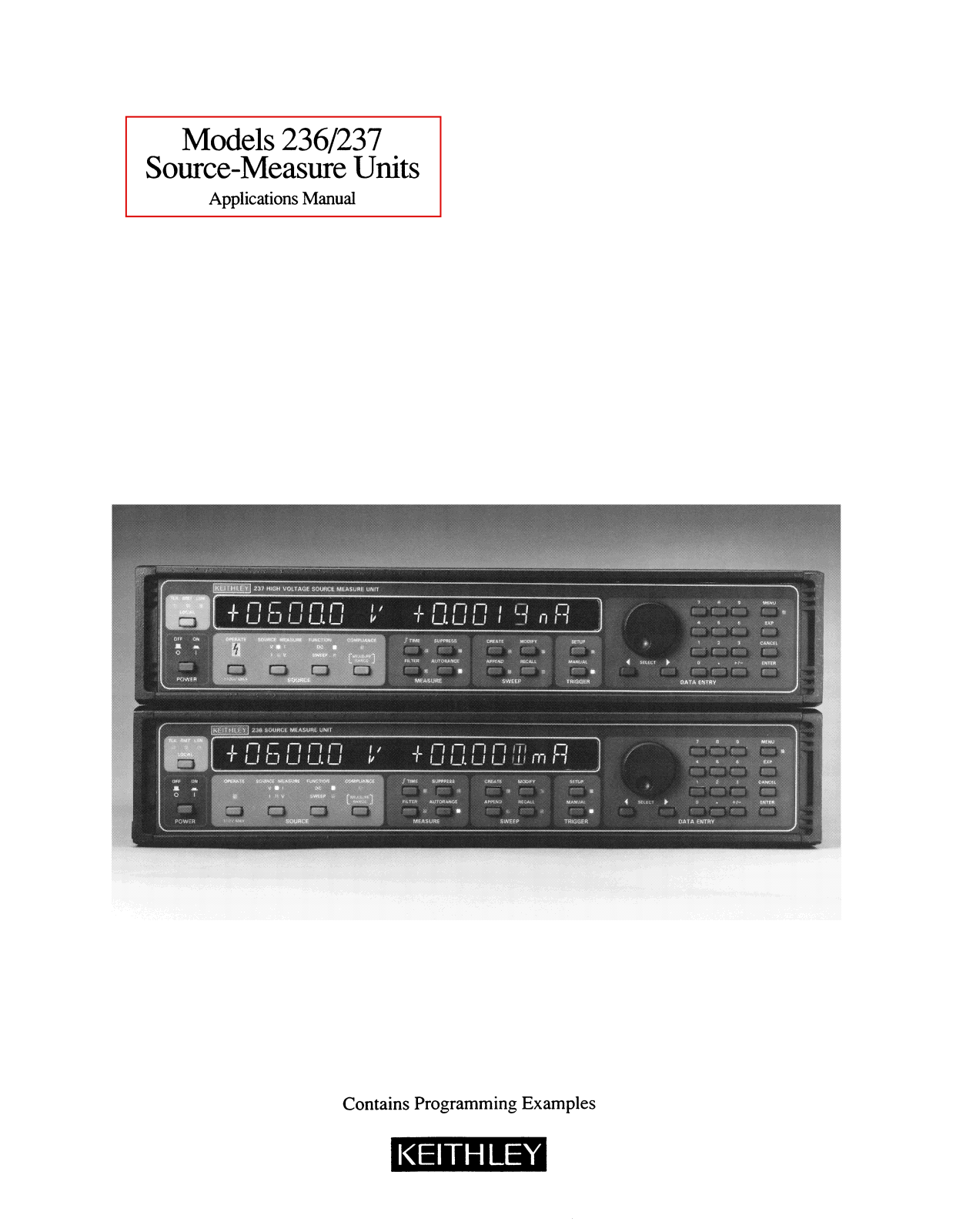 Keithley 237, 236 User Manual