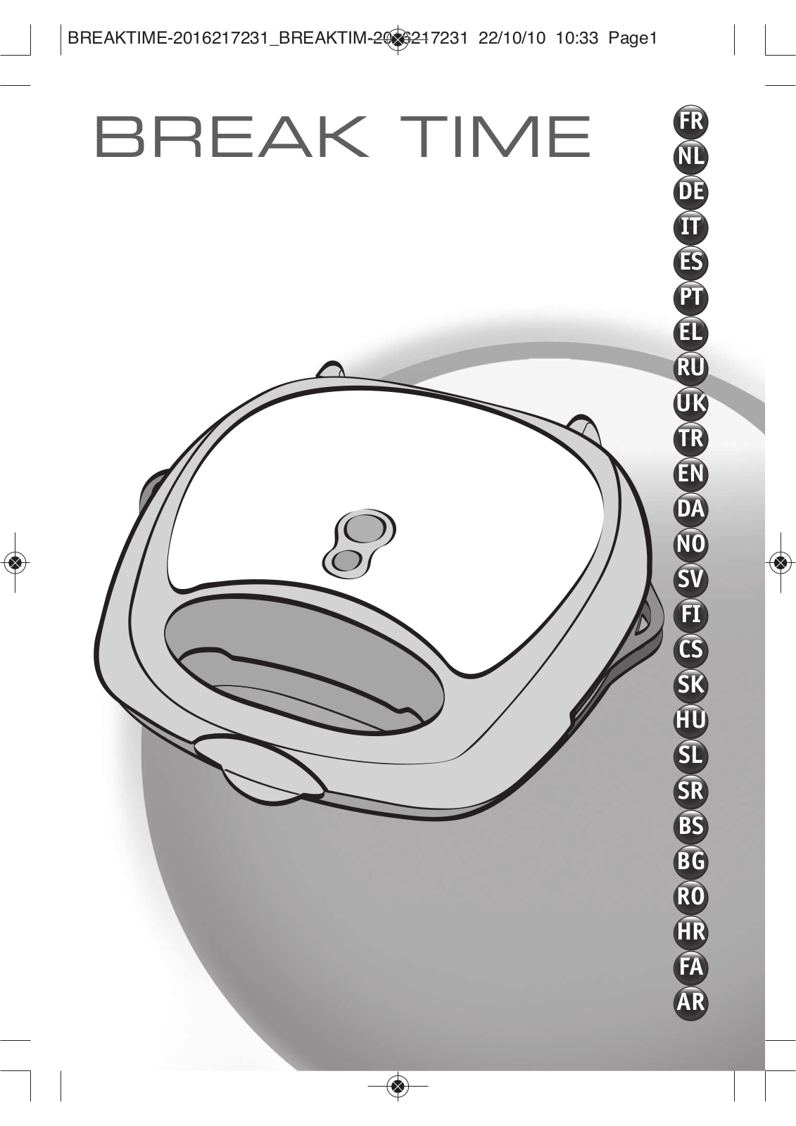 TEFAL SM271941 Instruction Manual