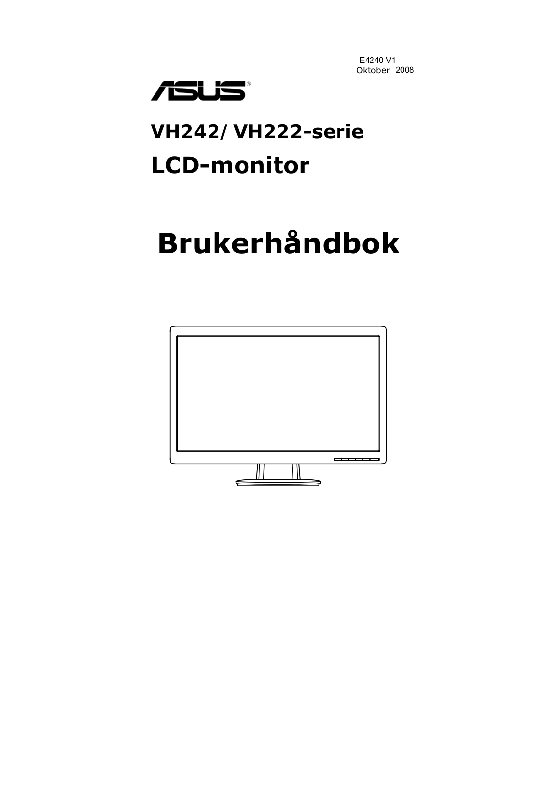 Asus VH222T, VH222S, VH222D, VH222DE, VH242N User Manual