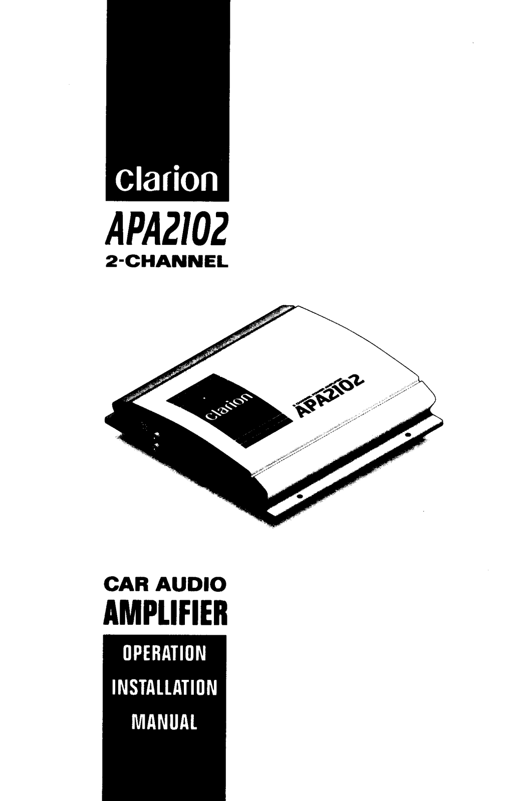 Clarion apa2102 User Manual