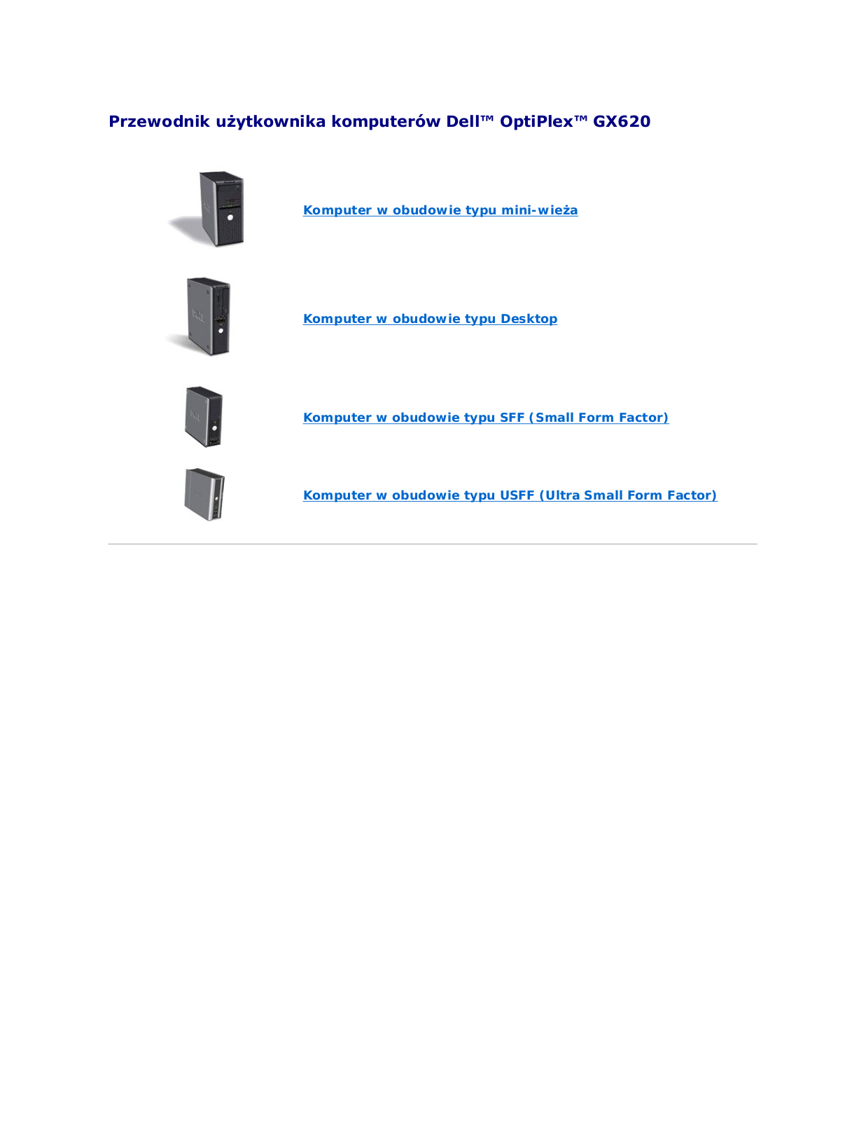 Dell OptiPlex GX620 User Manual