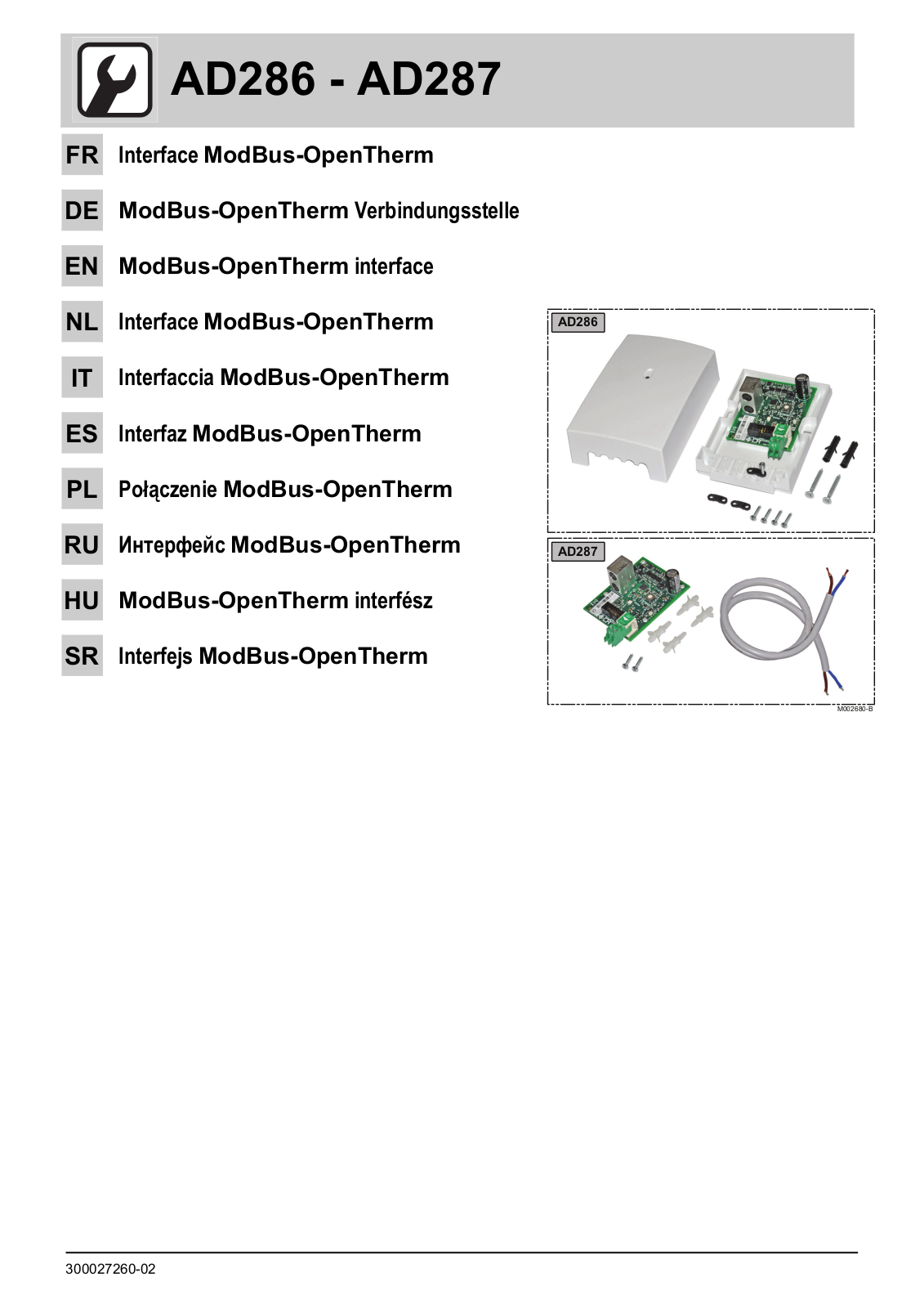 OERTLI AD286, AD287 User Manual