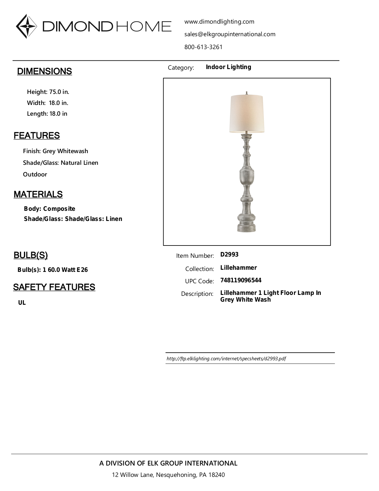 ELK Home D2993 User Manual