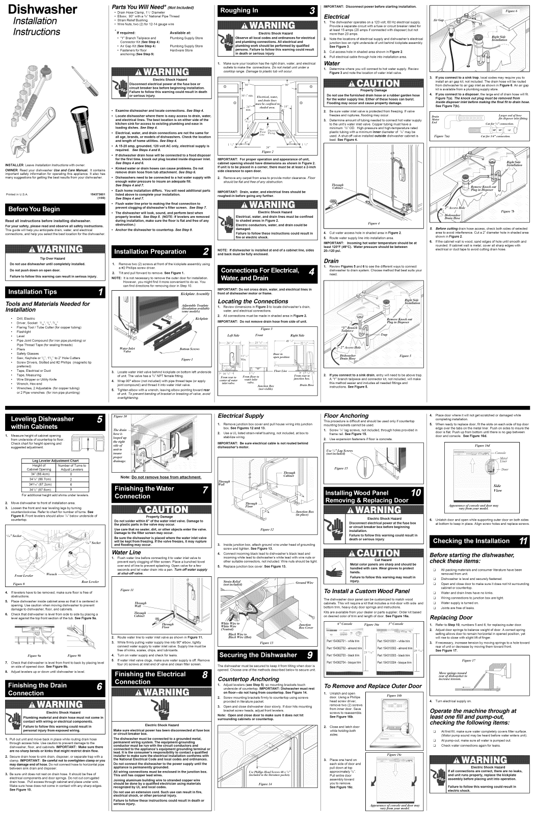 Frigidaire GLDB958JB0, GLDB958JB1, GLDB958JS0, GLDB958JS1, GLDB958JT0 Installation Guide - ManualMachine.com