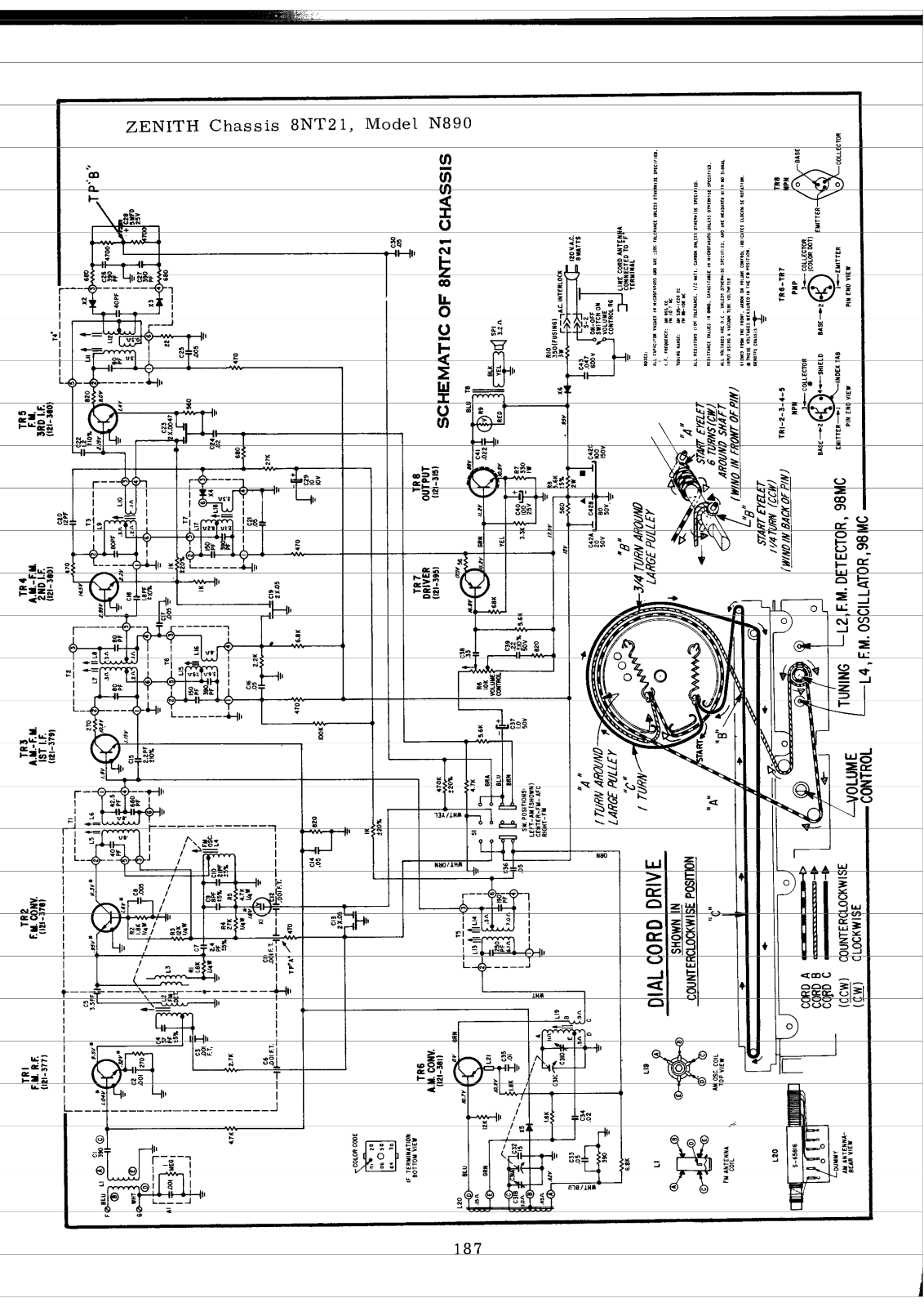 Zenith N890 Schematic