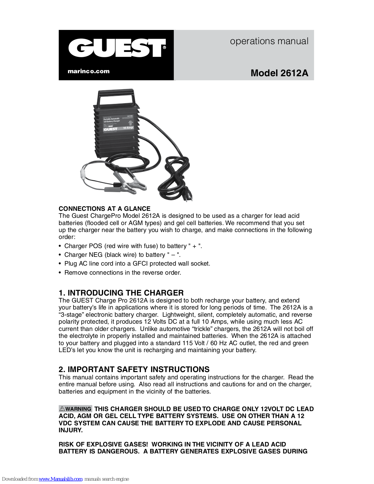 Guest ChargePro 2612A Operation Manual