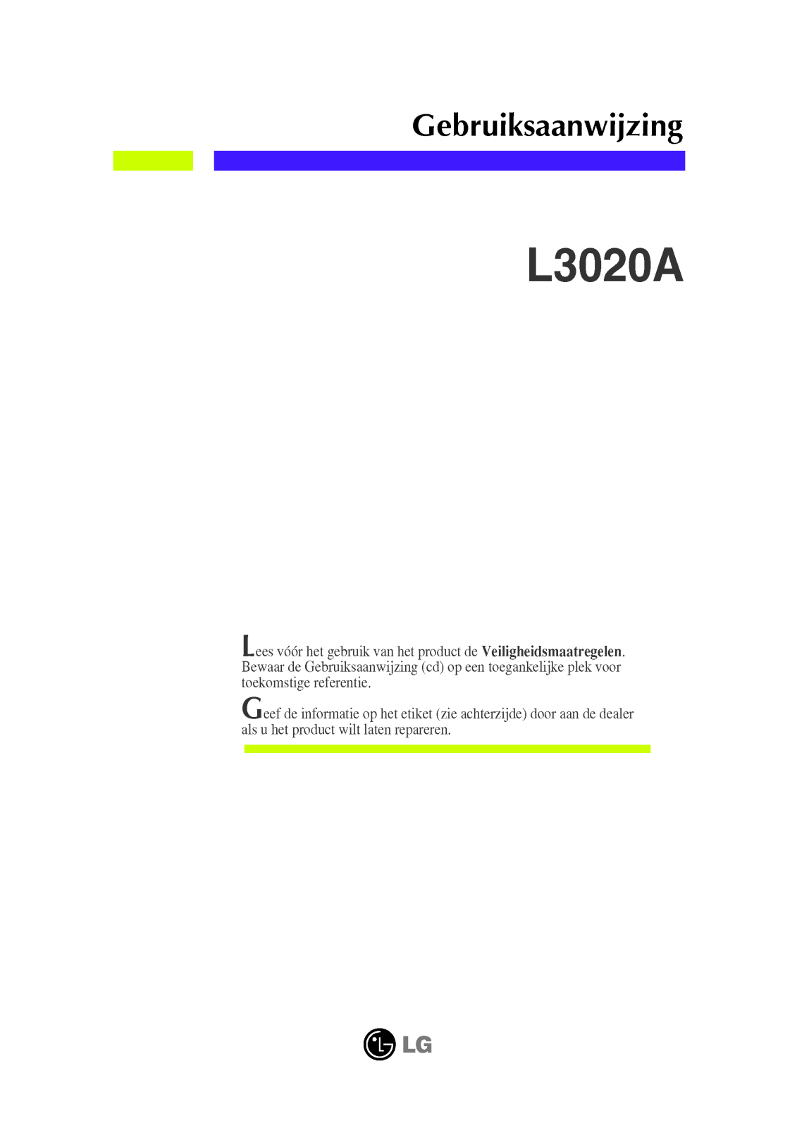 Lg L3010T User Manual