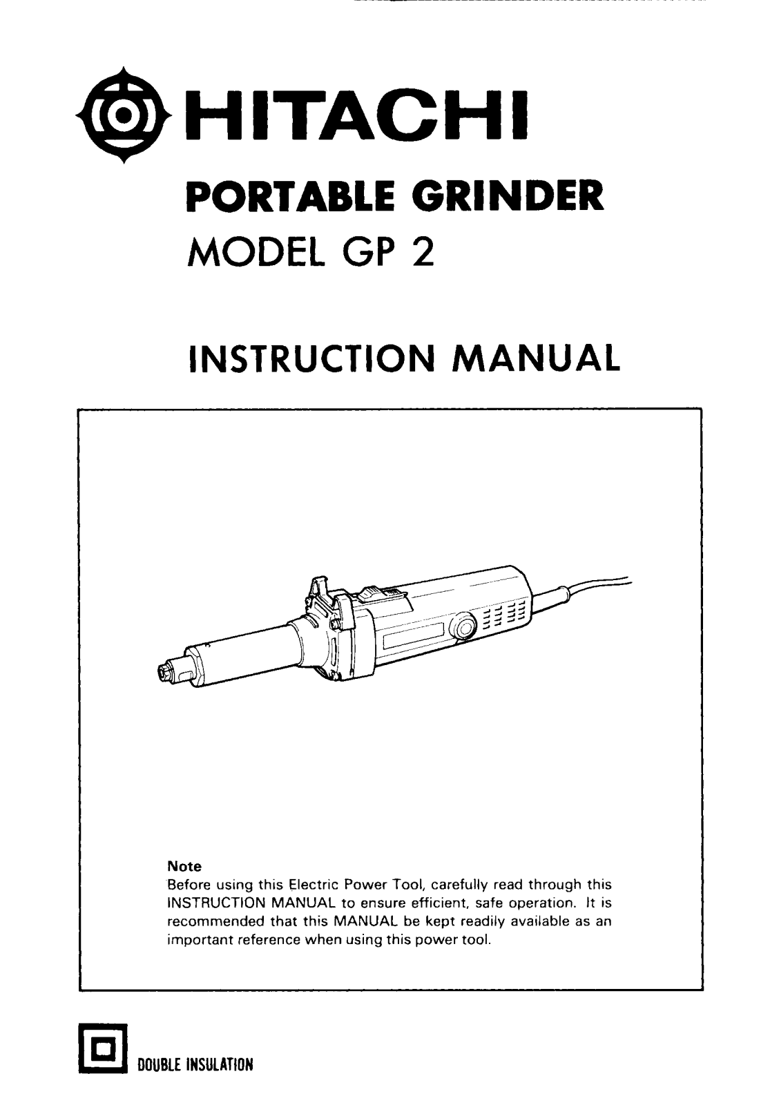 HITACHI GP2 User guide