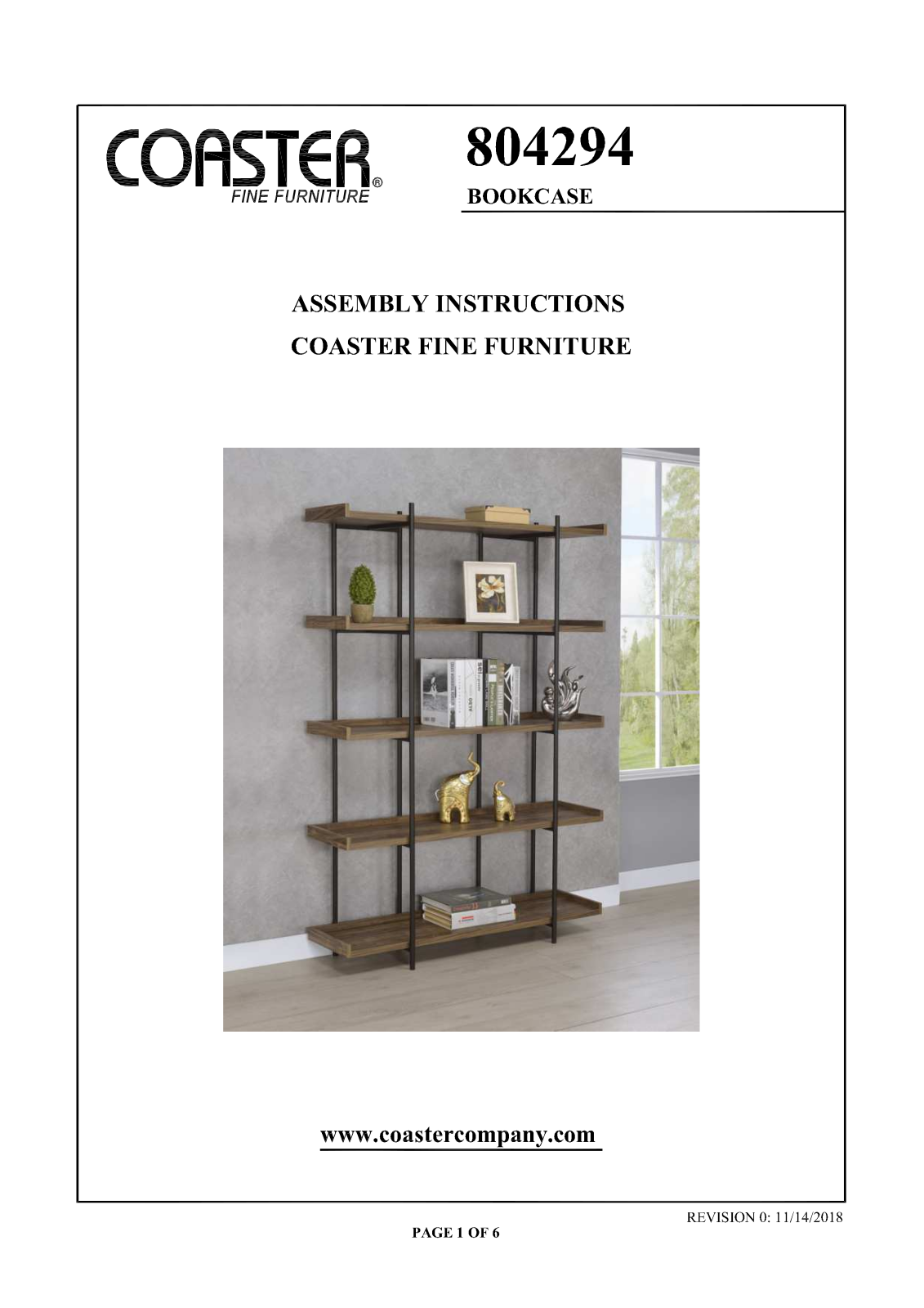 Coaster 804294 Assembly Guide - ManualMachine.com