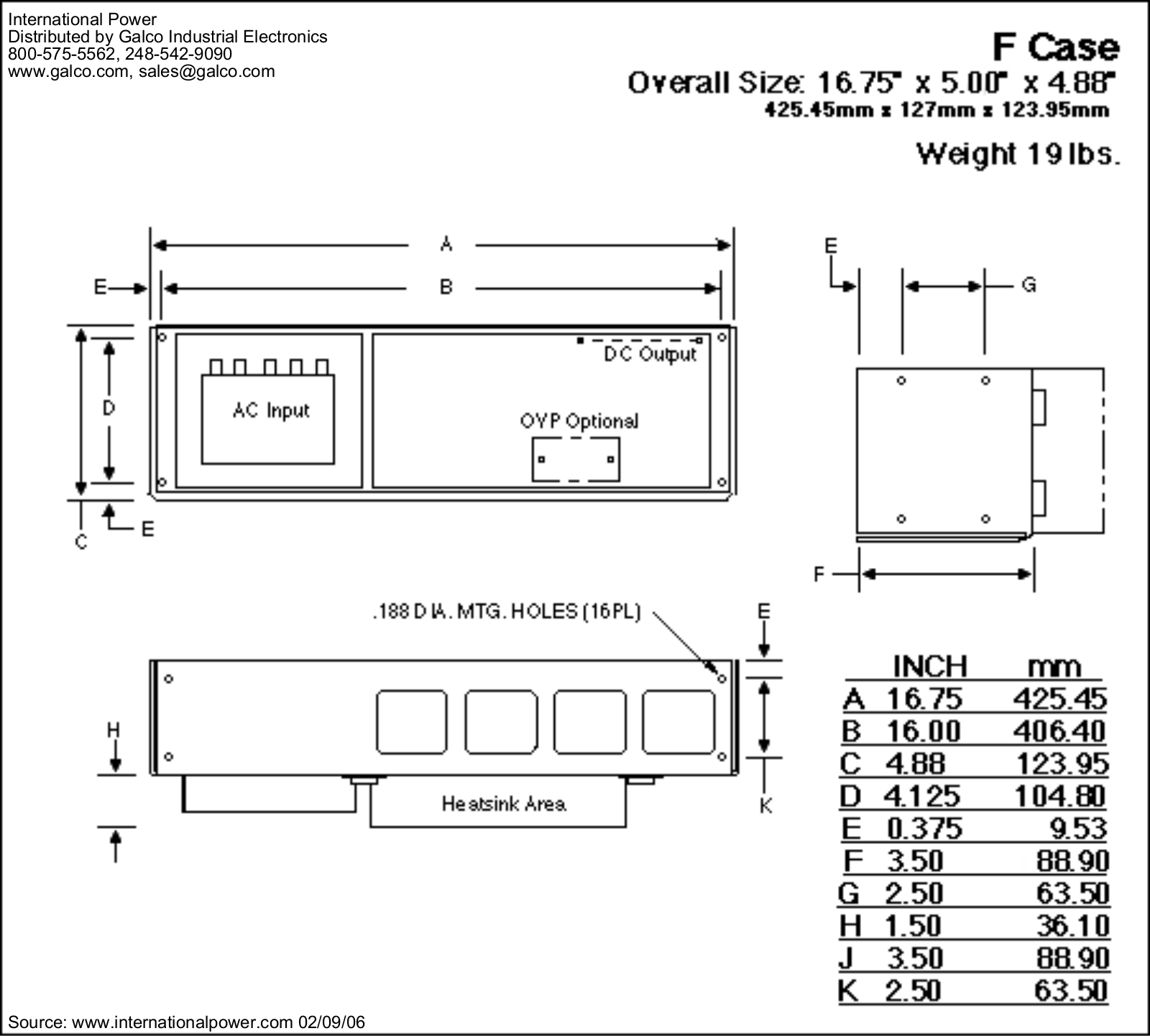 International Power F Case Dimensional Sheet - ManualMachine.com
