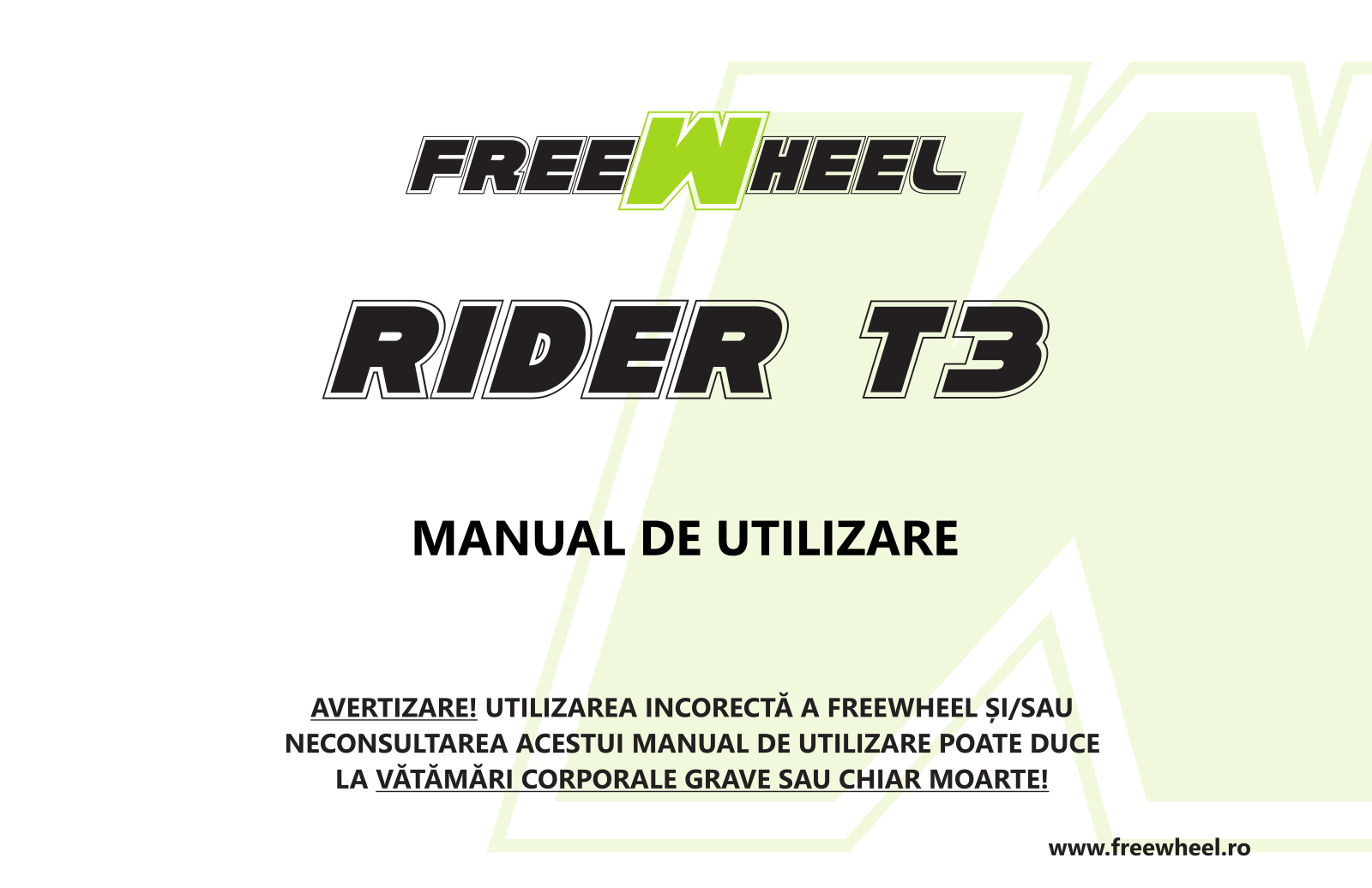 FreeWheel Rider T3 User guide - ManualMachine.com