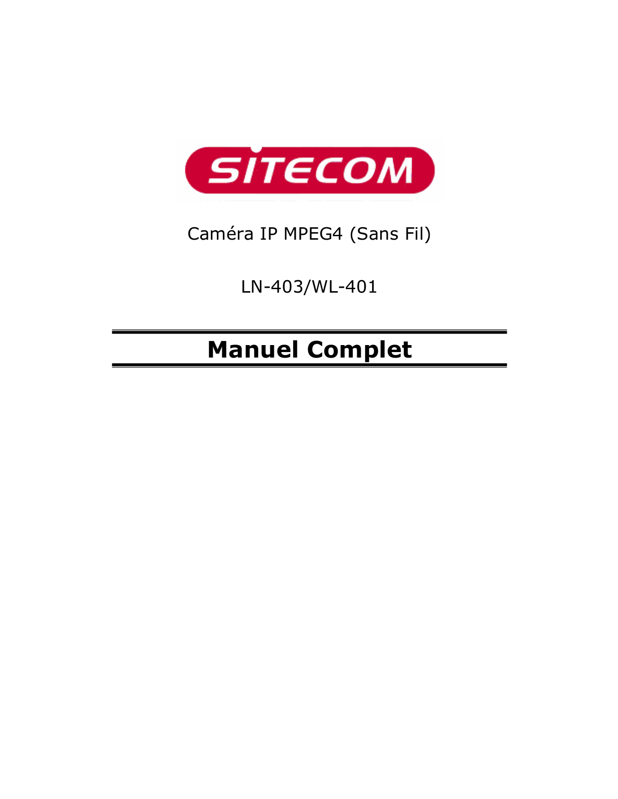 SITECOM LN-403, WL-401 User Manual